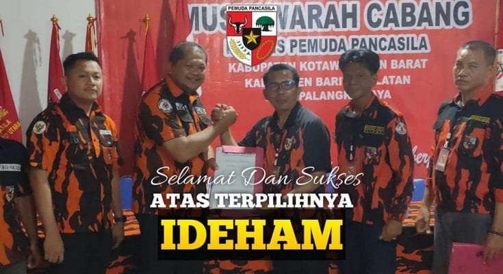 Ideham Terpilih Pimpin Pemuda Pancasila Barito Selatan