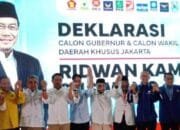 12 Partai Politik Deklarasikan Ridwan Kamil-Suswono untuk Pilkada Jakarta 2024