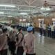 Personel Polres Barito Selatan mengikuti apel siaga pengamanan tahap kampanye Pilkada 2024 yang digelar di Aula RJ Mako Satsamapta, Jalan Tugu, Buntok (19/10).