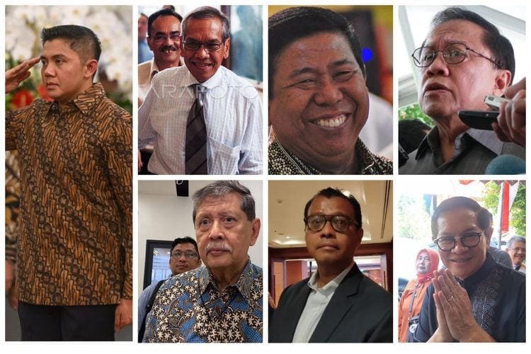 Kolase Foto: Teddy Indra Wijaya, Marsilam Simanjuntak, Sudi Silalahi, Dipo Alam, Marzuki Darusman, Andi Widjajanto, dan Pramono Anung