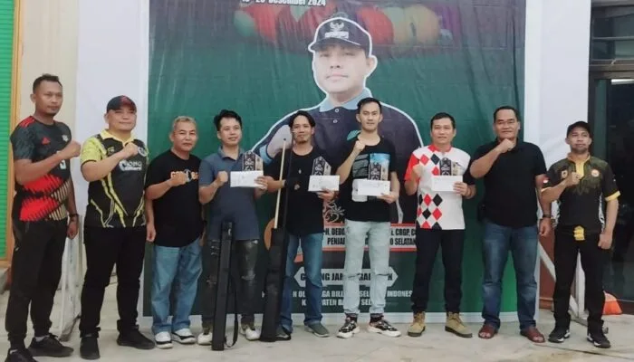 Ketua POBSI Barsel Apresiasi Para Juara Turnamen Biliar Pj Bupati Barsel Cup 2024