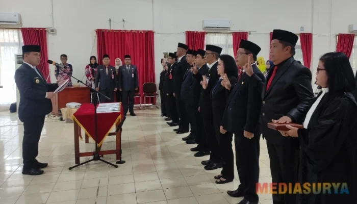 Pj Bupati Barsel Kukuhkan 10 Kepala Dinas dengan Nomenklatur Baru, Ini Daftarnya!