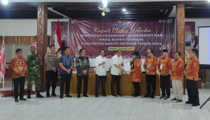 Eddy Raya Syamsuri Resmi Jadi Bupati Barsel 2025-2030