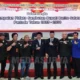 Bupati Barito Selatan Eddy Raya Samsuri dan Wakil Bupati Kristanto Yudha berfoto bersama perwakilan Persatuan Wartawan Indonesia (PWI) Barsel usai rapat paripurna di Graha Paripurna DPRD Barsel, Selasa (4/3). (foto: MediaSurya/PWI Barsel)
