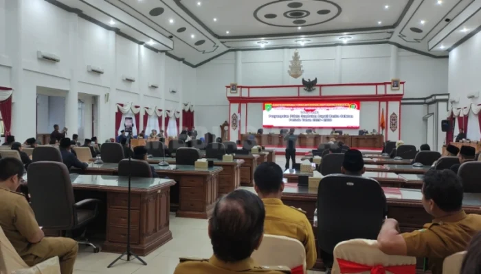 DPRD Barsel Gelar Rapat Paripurna, Bupati Eddy Raya Samsuri Sampaikan Pidato Perdana