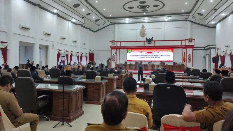 Suasana Rapat Paripurna Ke-14 Masa Persidangan II Tahun Sidang 2025 di Graha Paripurna DPRD Barito Selatan, Selasa (4/3). (foto: MediaSurya/akhmad madani)