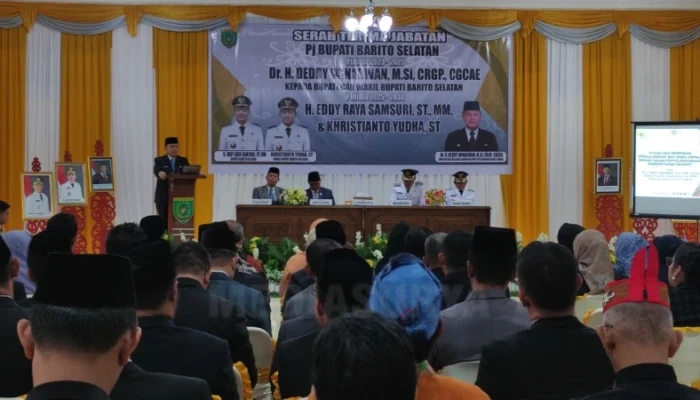 Sertijab Bupati dan Wabup Barsel, Siap Wujudkan Daerah Berdaya Saing dan Penyangga Pangan IKN