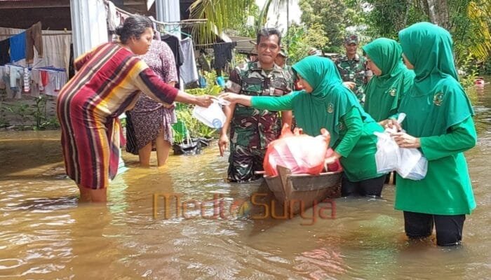 Aksi Sosial Kodim 1012/Buntok: 600 Paket Makanan untuk Warga Terdampak Banjir