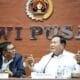 Prabowo Subianto dan Hendry Ch Bangun dalam konferensi pers di PWI Pusat Jakarta