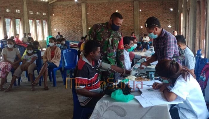 Jajaran Kodim 1624/Flotim Terus Tingkatkan Pendisiplinan Protokol Kesehatan Di Pelabuhan Waibalun