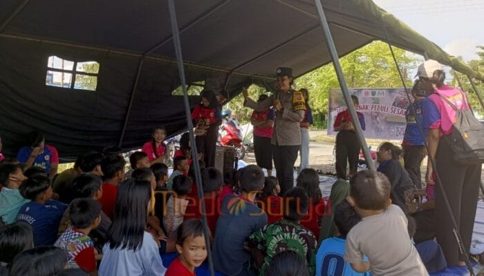 Pulihkan Trauma Anak Korban Banjir, DPPKB3A Barsel dan FAD Gelar Kegiatan Ceria