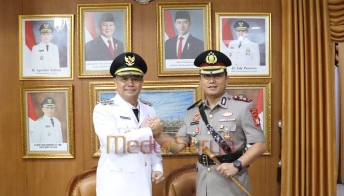 Perkuat Kamtibmas dan Dukung Pembangunan, Kapolres Barsel Silaturahmi dengan Bupati Eddy Raya