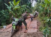 Satgas TMMD Kebut Pembangunan Jembatan Antar Desa di Karau Kuala