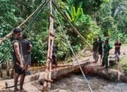 TMMD Kodim 1012/Buntok Genjot Pembangunan Jembatan Penghubung Antar Desa