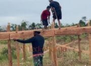 TMMD Kodim 1012/Buntok Siapkan Kandang Ayam Dukung Ketahanan Pangan Warga
