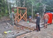 TMMD ke-124 Bangun Kran Air Sumur Bor untuk Warga Wungkur Baru