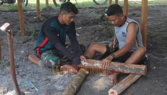 Satgas TMMD Kodim 1012/Buntok Siapkan Pembuatan Kandang Ayam Tingkatkan Ketahanan Pangan