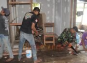 proses perehaban RTLH Satgas TMMD Kodim 1012/Buntok Percepat Perehaban RTLH Milik Warga Desa Talio