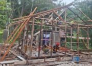 Rehab RTLH TMMD Reguler ke-124 Masuki Tahap Pemasangan Rangka dan Kuda-kuda Atap