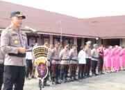 Kapolres Barsel Pimpin Upacara Kenaikan Pangkat, 19 Personel Terima Penghargaan