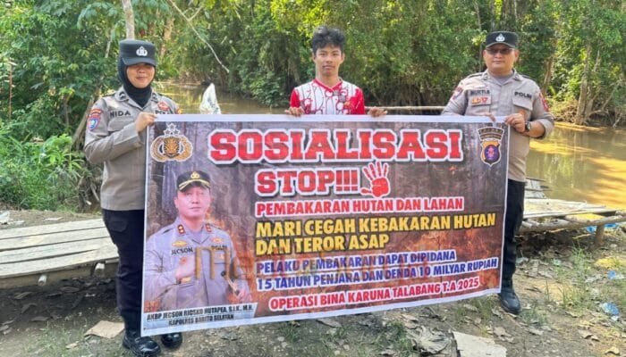 Melalui Ops Bina Karuna Telabang 2025, Polres Barsel Ajak Warga Cegah Karhutla Sejak Dini