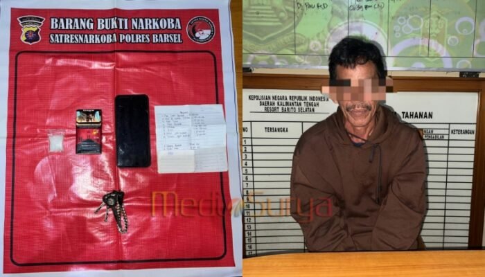 Polres Barsel Bekuk Pria 53 Tahun di Sababilah, Bawa 5,22 Gram Sabu