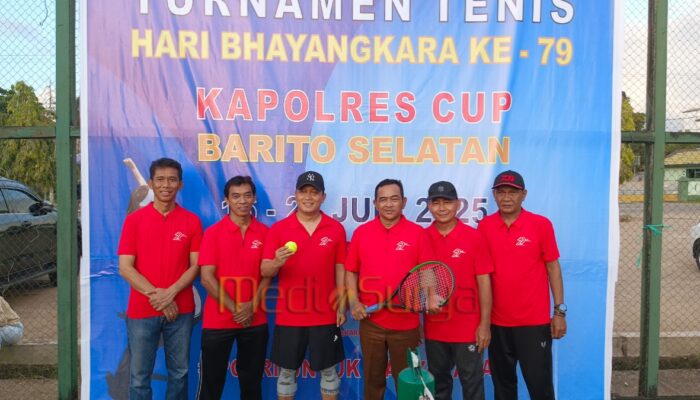 Turnamen Tenis Kapolres Cup Meriahkan Hari Bhayangkara ke-79 di Barito Selatan