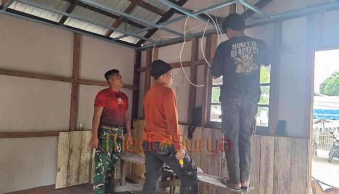Satgas TMMD Kodim 1012/Buntok Genjot Finishing Rehabilitasi RTLH di Wungkur Baru
