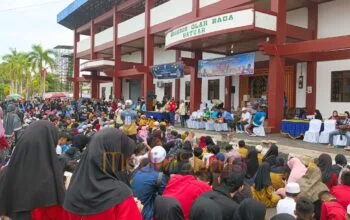 Senam Santri Semarak Tahun Baru Islam, Asisten II Setda Barsel Tekankan Gaya Hidup Sehat dan Religius