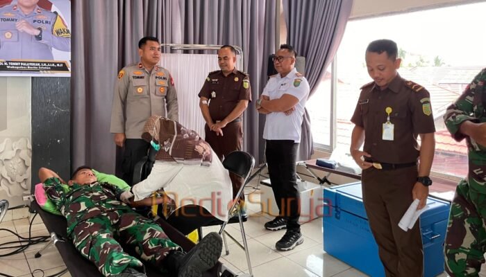 Peringati Hari Bhayangkara Ke-79, Polres Barsel Gelar Bakti Kesehatan Donor Darah