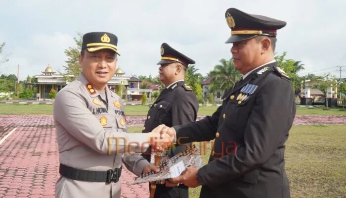 Dua Perwira Polres Barsel Purna Tugas, Kapolres: Bentuk Apresiasi atas Pengabdian