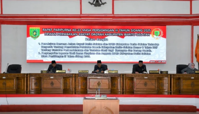 Paripurna ke-22, DPRD Barsel Sampaikan 668 Aspirasi Hasil Reses Masa Persidangan III