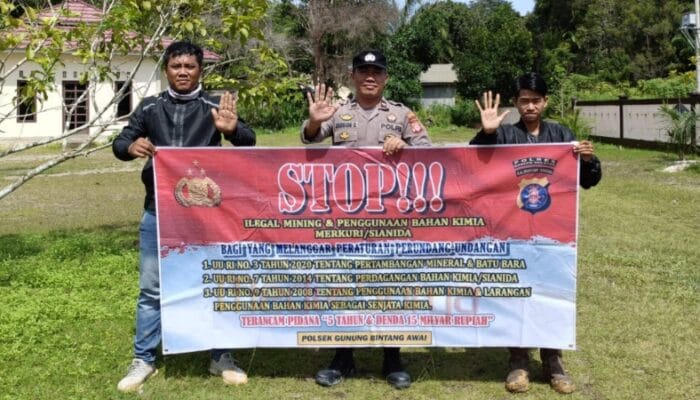Polsek GBA Sosialisasikan Larangan Tambang Ilegal dan Peredaran Merkuri ke Warga