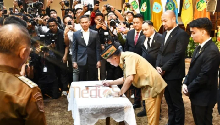Bupati Barsel Hadiri Pelantikan Ketua HIPMI Kalteng Periode 2025–2028