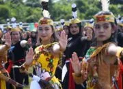 Seribu Penari Mandau Ramaikan Langit Pulang Pisau, Tarian Dayak Pecahkan Rekor MURI