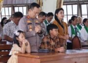 Kapolres Barsel Hadiri Minggu Kasih di Gereja Malawen Raya Desa Sababilah