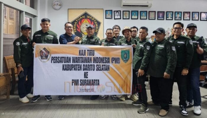 Perkuat Sinergi dan Profesionalisme, PWI Barsel Lakukan Kaji Tiru ke PWI Surakarta