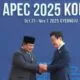 Prabowo Disambut Presiden Korsel di KTT APEC 2025, Bahas Kerja Sama Ekonomi Asia-Pasifik