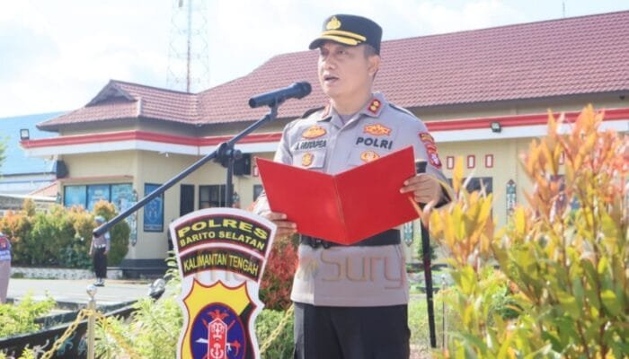Kapolres Barsel Pimpin Upacara Pembukaan Latja Siswa SPN Polda Kalteng