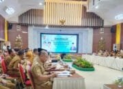 Bupati Barsel Hadiri Rakordalev Evaluasi Pembangunan Daerah Triwulan III se-Kalteng