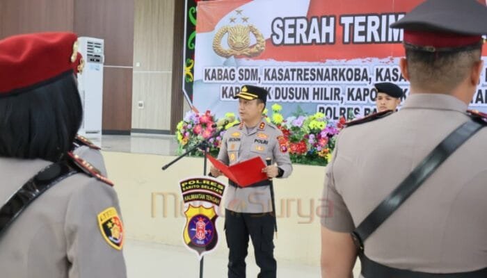 Kapolres Barsel AKBP Jecson Ricsko Hutapea Pimpin Sertijab Pejabat Utama dan Kapolsek Jajaran