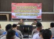 Gelar Operasional Bulanan, Kapolres Barsel Tingkatkan Kinerja dan Pelayanan Kepolisian