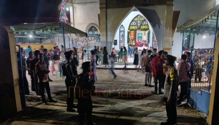 Amankan Ibadah Natal 2025, Polres Barsel Sterilisasi dan Jaga Gereja